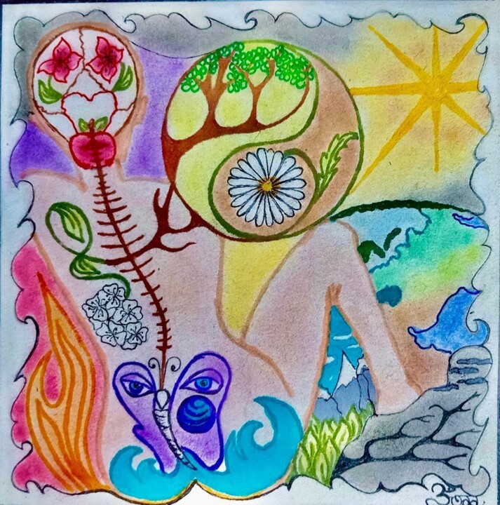 图画,  5.1x5.1 in 