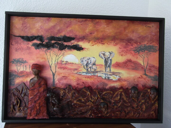 L'Afrique 雕塑, 15.8x22.8 in