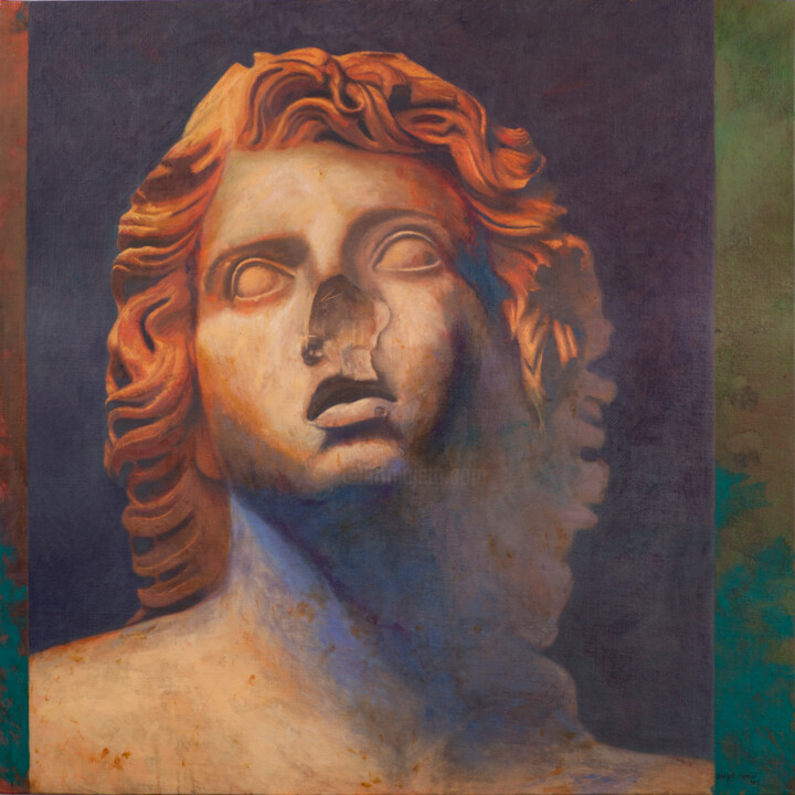 Rostro nº 6. Aquiles. 绘画, 39.4x39.4 in