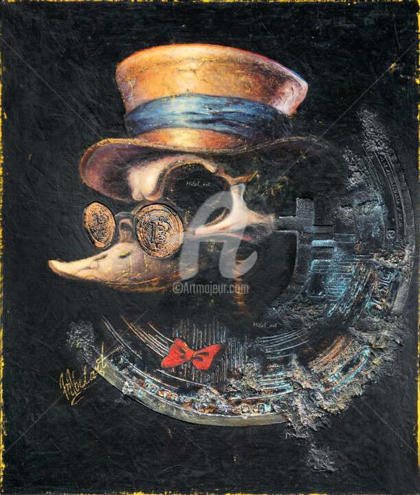 Mr. Scrooge's Darkness 絵画, 23.6x19.7 in