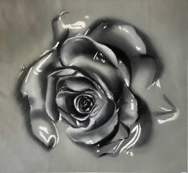 Rebirth rose 绘画, 47.2x47.2 in