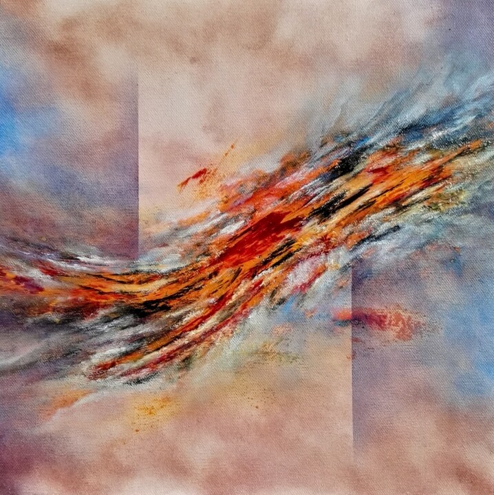 Tableau abstrait colore format 30/30 cm 绘画, 11.8x11.8 in