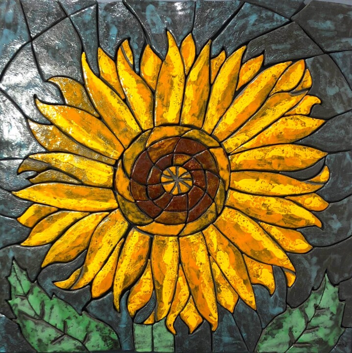 Sunflower 雕塑, 24.8x24.8 in