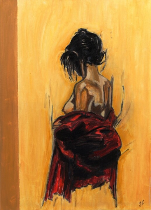 Senora del Rodeo 绘画, 27.6x19.7 in