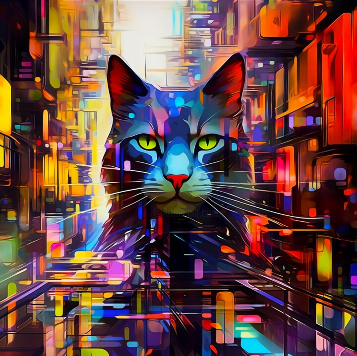 Chat N°2 数字艺术