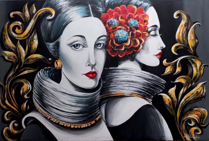 TEMPTATION 绘画, 23.6x35.4 in