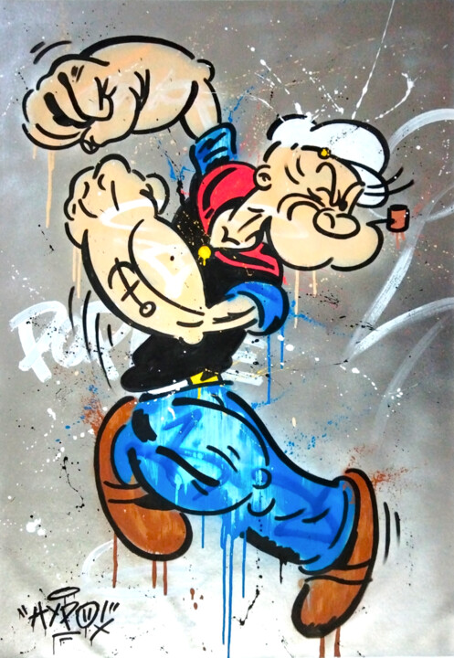 Popeye - It's time to act! 绘画, 39.4x27.6 in