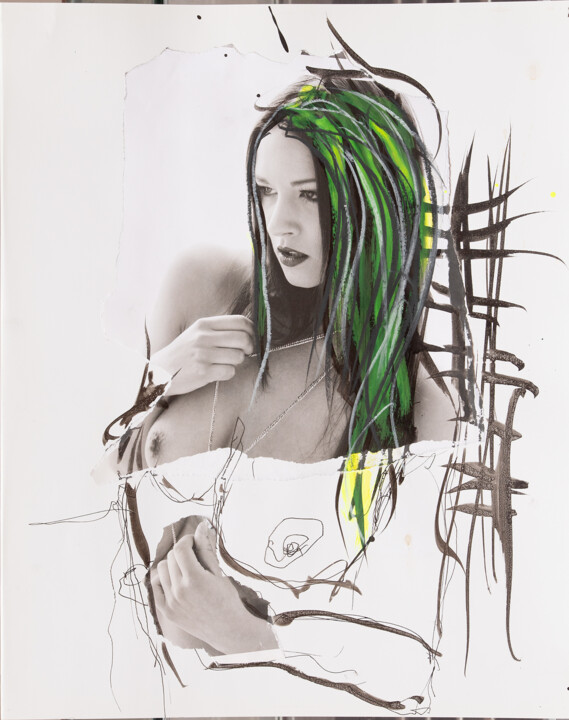 Green in Wild 拼贴, 19.7x15.8 in