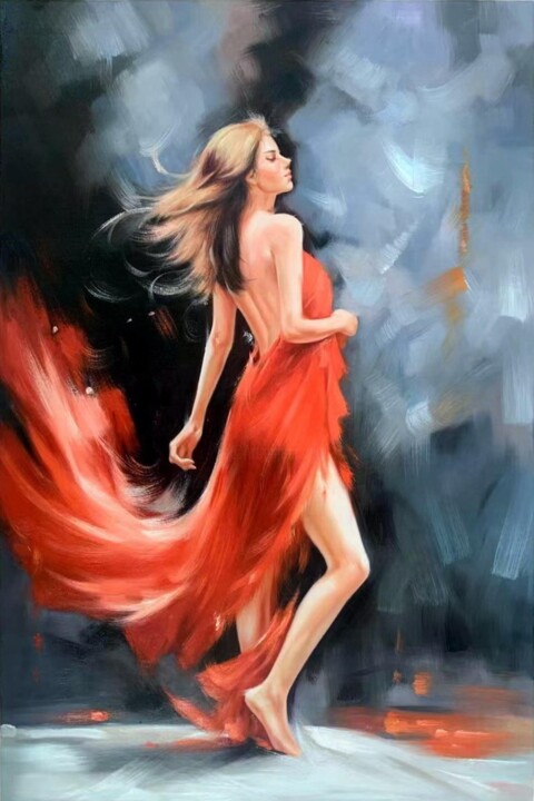 Dance 419D 绘画, 35.4x23.6 in