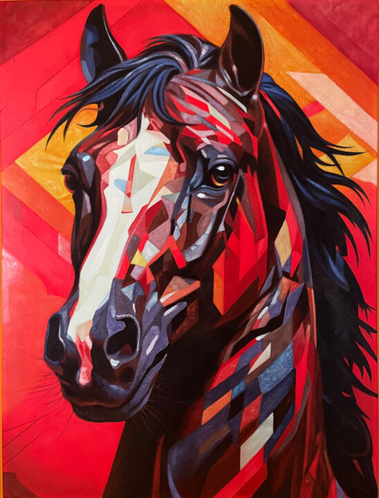 Fire and Dynamics 绘画, 63x47.2 in