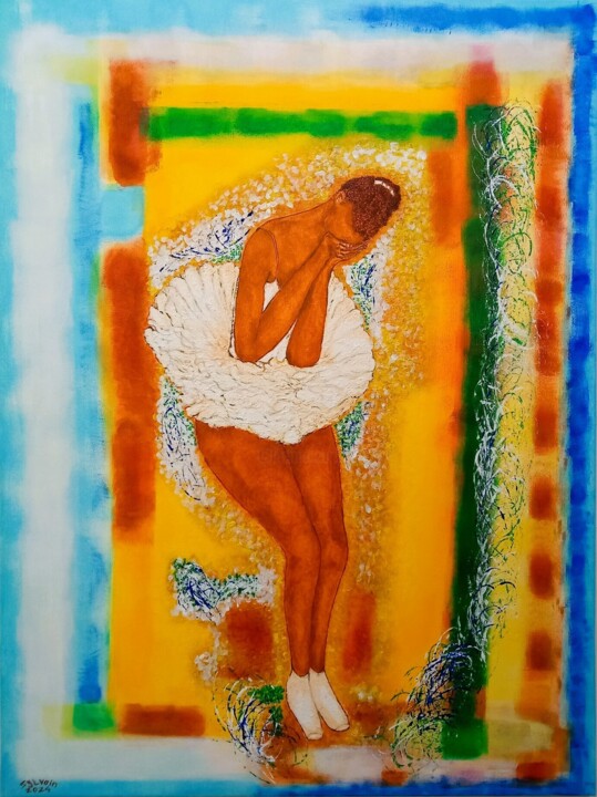 Ballerine. Compagnie de Dance Alvin Ailey 绘画, 31.5x23.6 in