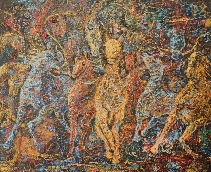 Pferde 绘画, 19.7x23.6 in