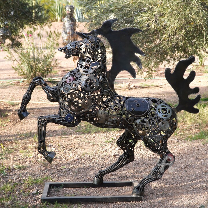 PETIT CHEVAL FERRARI 绘画, 61x16.5 in