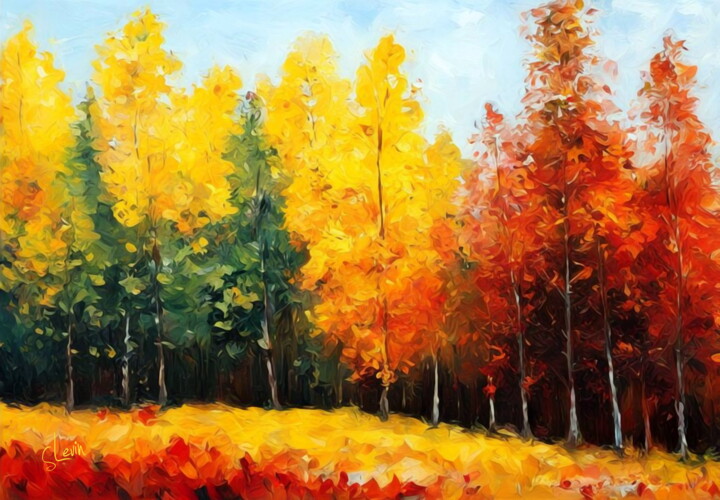 Arte digital titulada "schwarzwald how fre…" por Si Levin, Obra de arte original, Pintura Digital