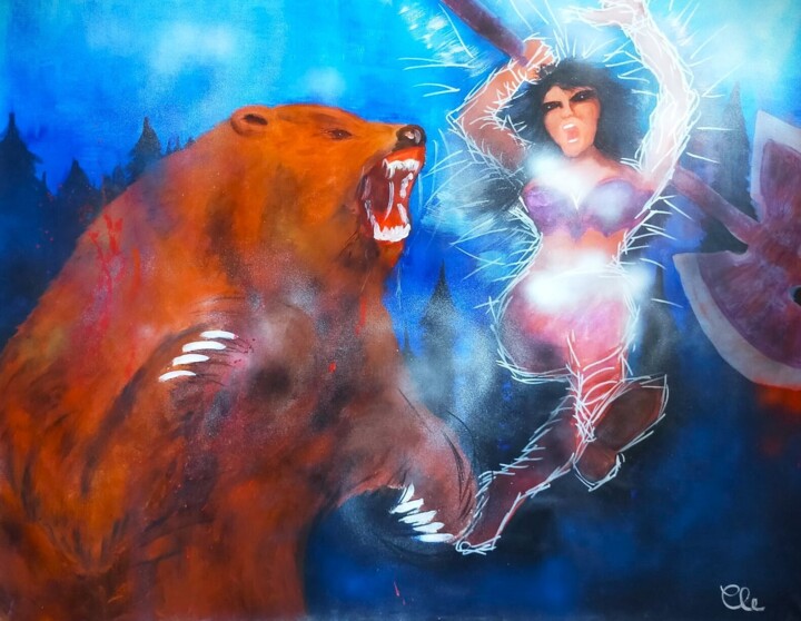 Rage 绘画, 47.2x61 in