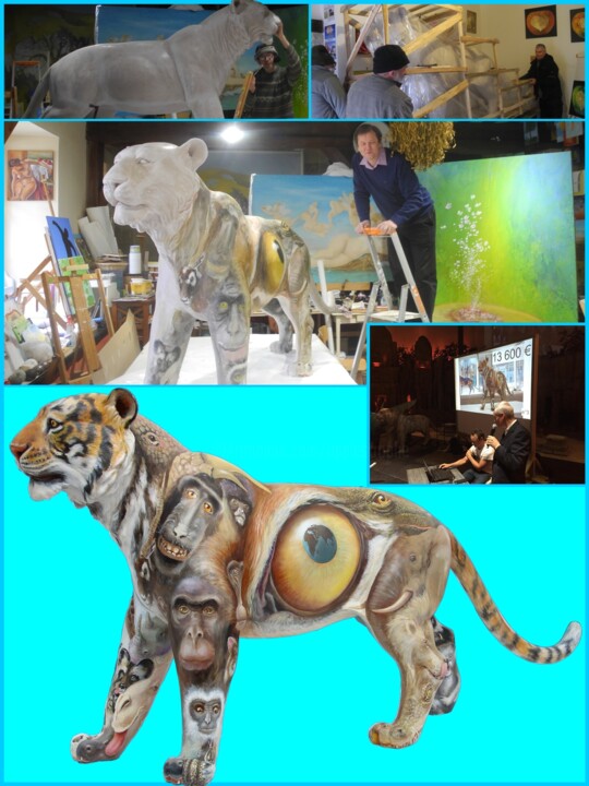 FRANCIS HUGON commanda de faire cette sculpture de Tigre 摄影