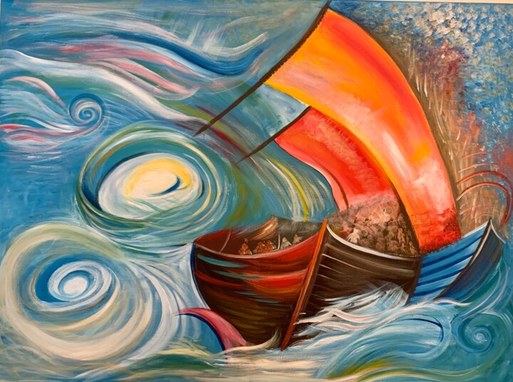 Storm 绘画, 39.4x55.1 in