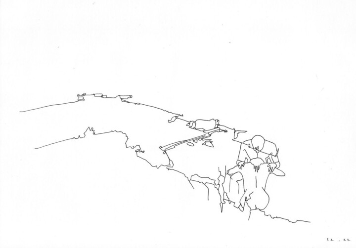 图画 标题为“Topographie #31” 由Soazic De, 原创艺术品, 墨