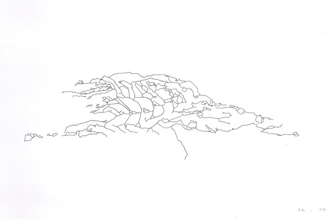 图画 标题为“Topographie #33” 由Soazic De, 原创艺术品, 墨