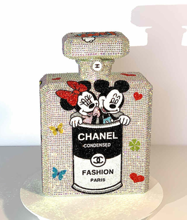 Art Soup for Love - Original Swarovski Sculpture 雕塑, 13x9 in