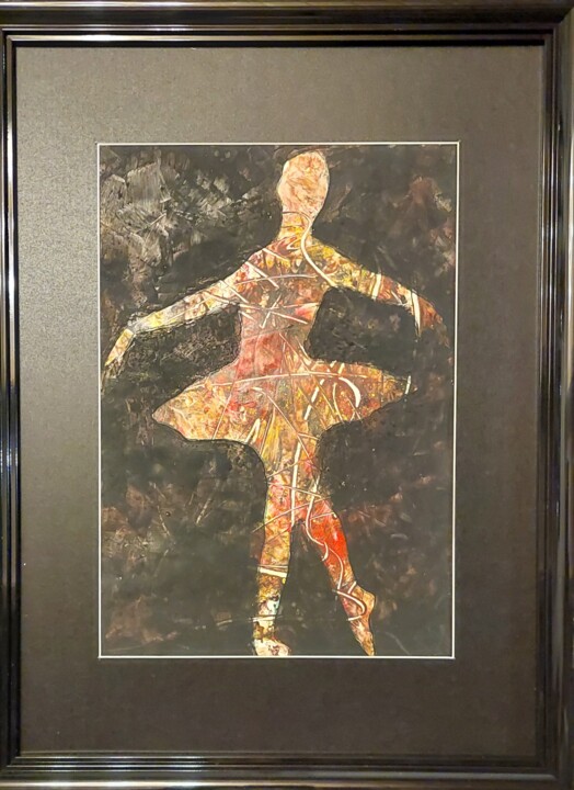 Ballerina in black 绘画, 11x7.9 in