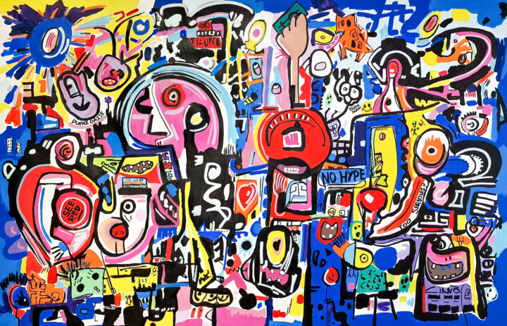 All about the Hype! 绘画, 39x60 in