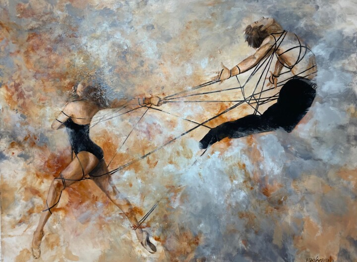 Dancing with a rope 绘画, 35.4x47.2 in