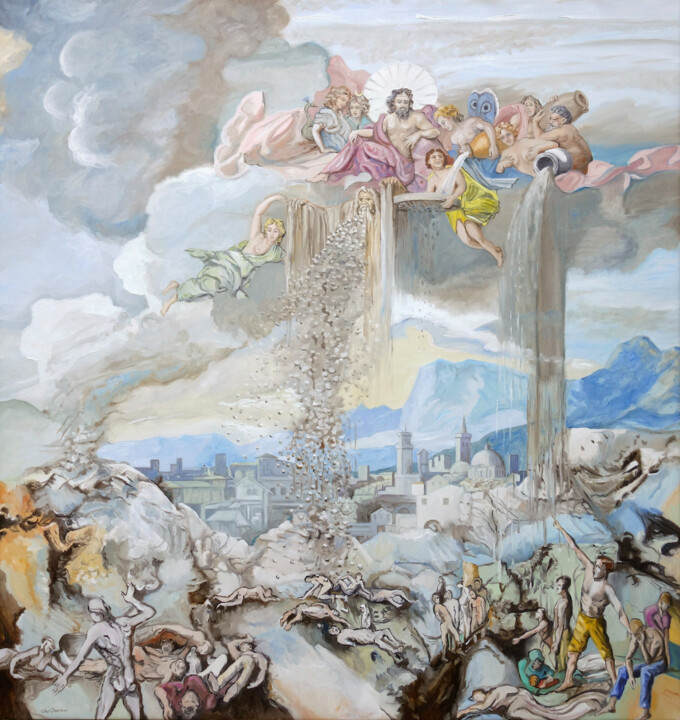 Le ciel hostile 绘画, 70.9x66.9 in