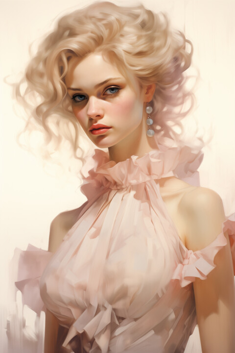 Digital Arts titled "Elegy of Beauty No.…" by Anja Rudko, Original Artwork, AI generated image