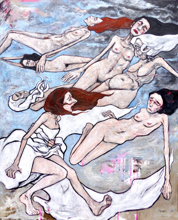 Les courants d'air 绘画, 32.3x25.6 in