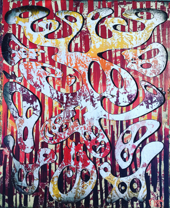 Maskott 绘画, 18.1x15 in