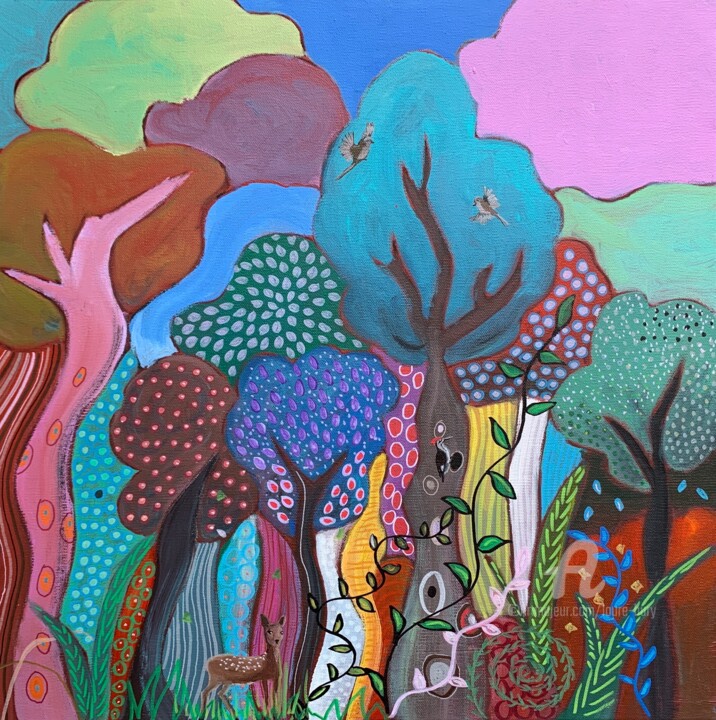 Magical Wonder II 绘画, 19.7x19.7 in