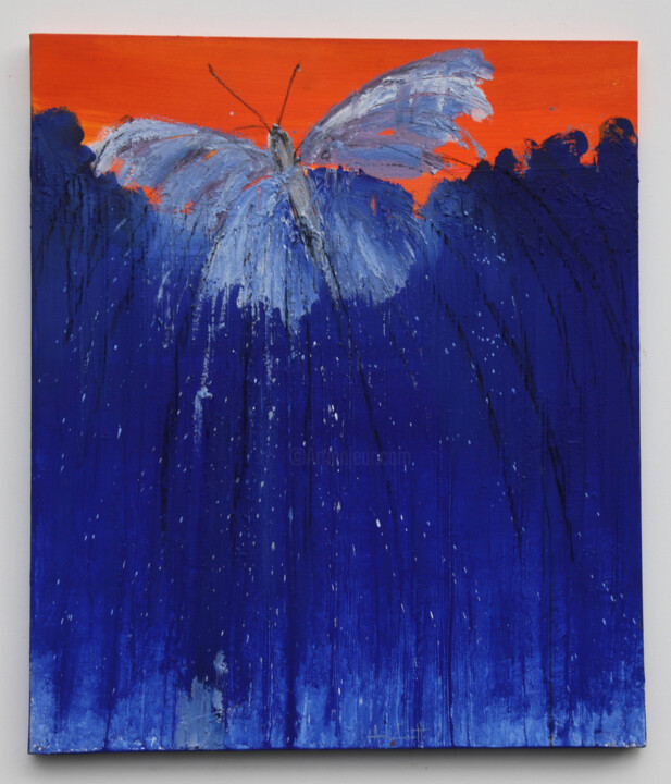 Painting titled "Il volo" by Enzo Archetti, Original Artwork, Acrylic Mounted on Wood Stretcher frame
