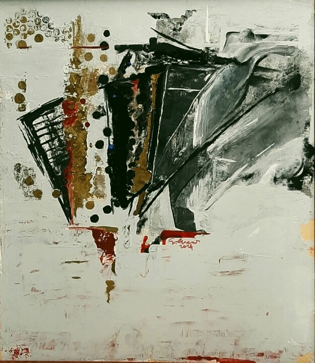Malerei mit dem Titel "I tempi che durano 7" von Giovanni Primo Greco, Original-Kunstwerk, Acryl Auf Karton montiert