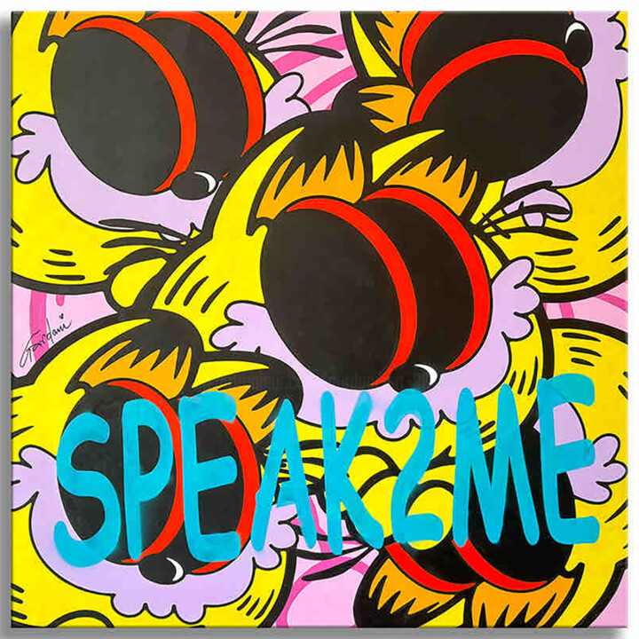 Garfield Speak to me 绘画, 39x39 in