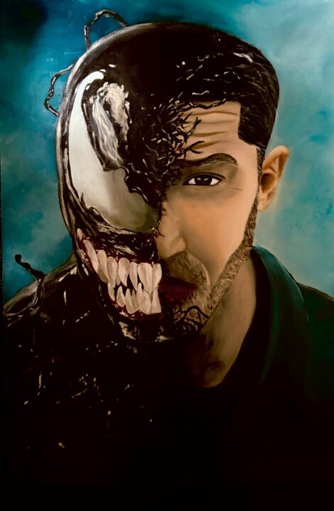 Vénom VS Tom Hardy Tablo, 18,5x13 in
