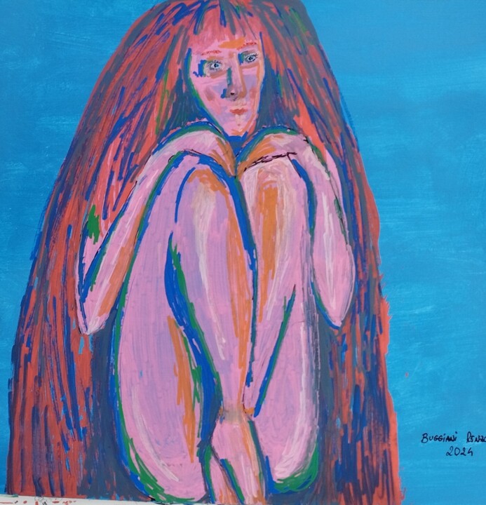 La Dama Rossa 绘画, 13x13 in