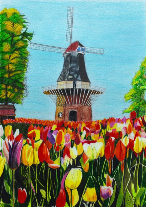 Keukenhof Рисунок, 15,8x11 in