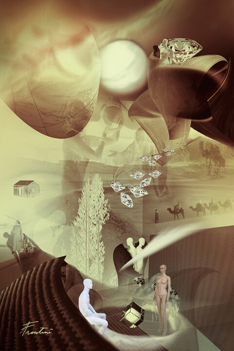 Mariage d'Isaac et Rebecca Arte digitale, 23,4x16,5 in
