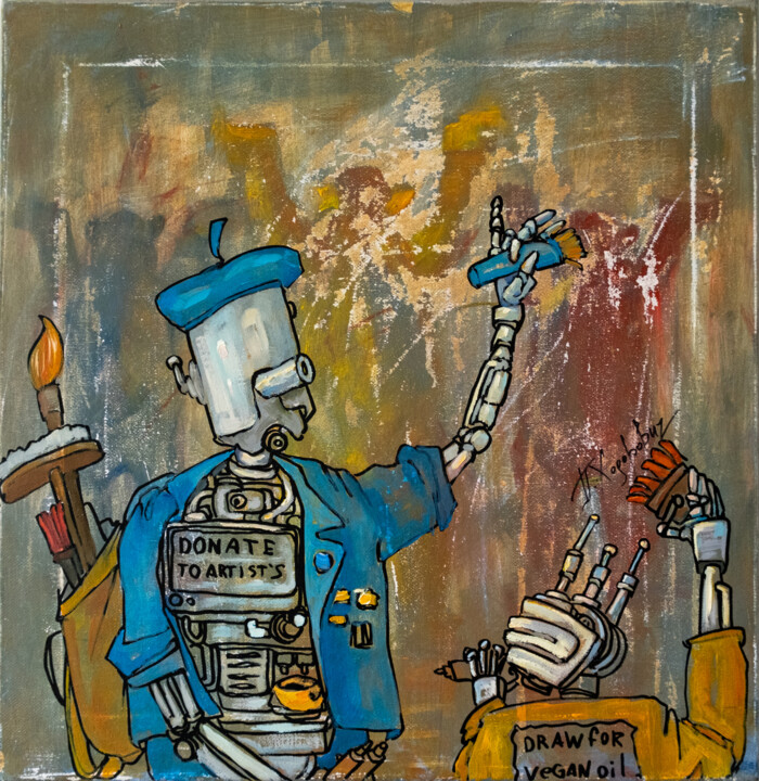 Artists 绘画, 17.7x17.7 in
