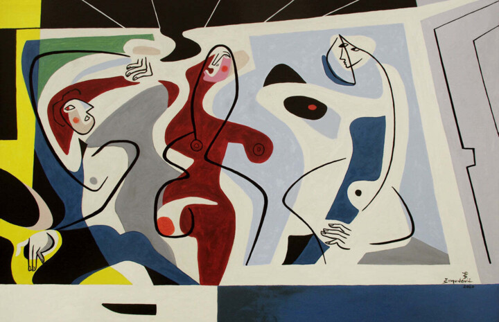LET S DANCE 绘画, 49.2x76.8 in