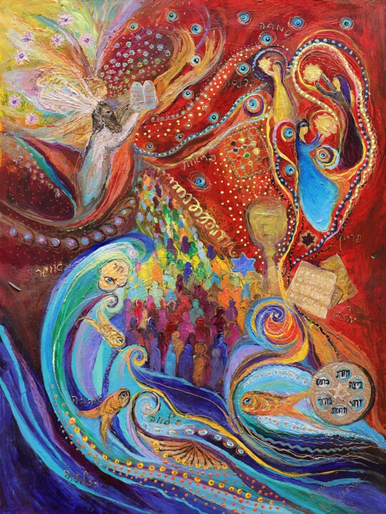 Fateful Holidays II. Passover 绘画, 36.2x27.2 in