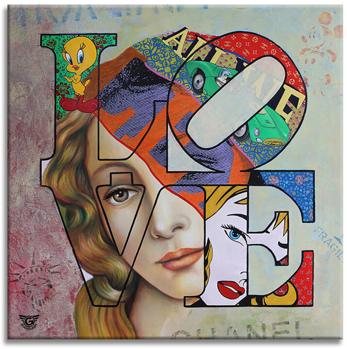 The Birth of Venus-Love 绘画, 39x39 in