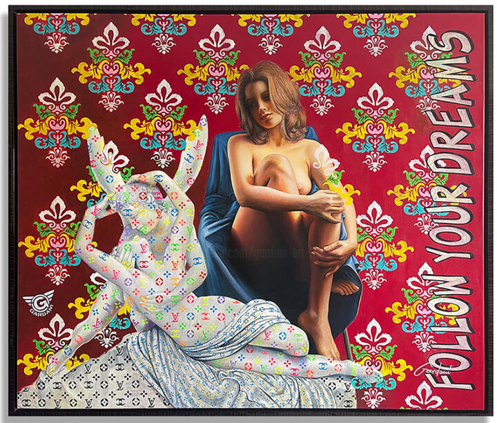 Cupid’s Kiss 绘画, 45.5x54 in