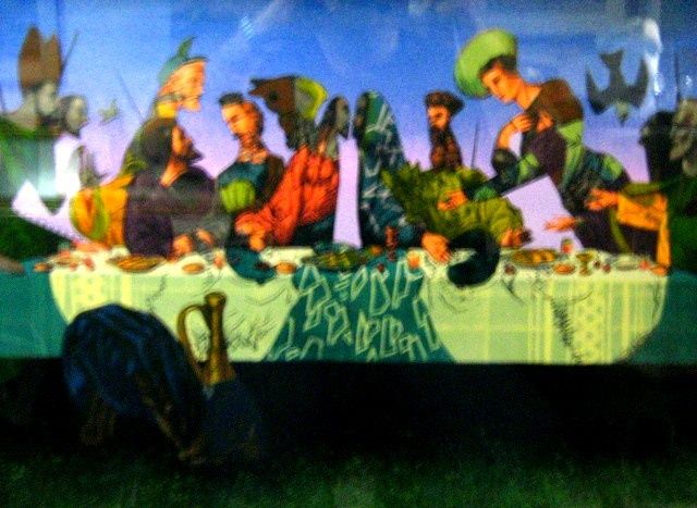 Painting titled "La ültima Cena" by Diego Pombo, Original Artwork
