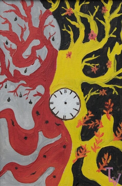Жёсткий раскол 绘画, 11.8x7.9 in