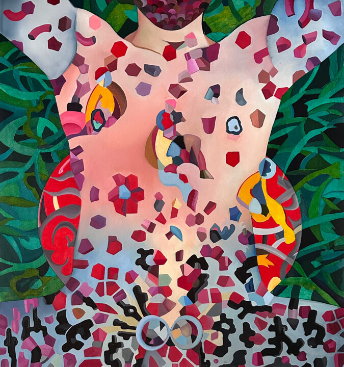 Invincible 绘画, 38.6x36.2 in