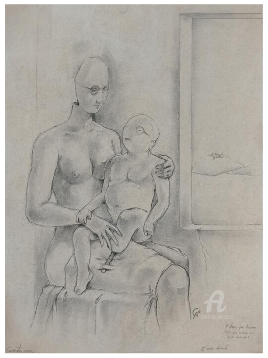 Niño dormido 图画, 15.8x11.8 in