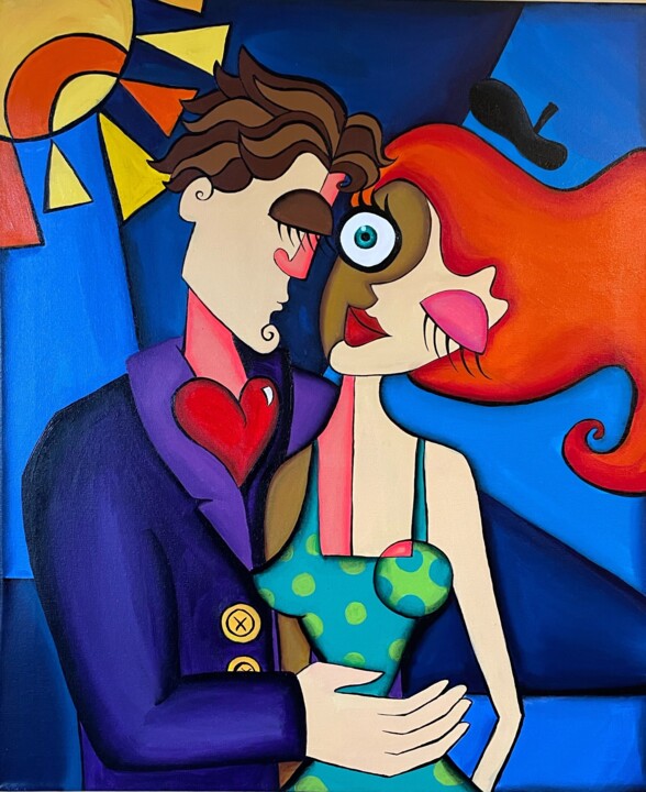 Los Novios 绘画, 23.6x19.7 in