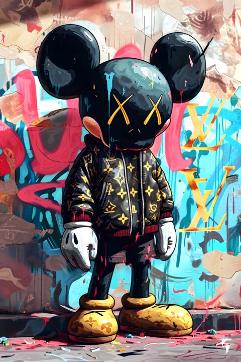KAWS x Mickey dans l'univers Louis Vuitton 数字艺术, 47.2x31.5 in